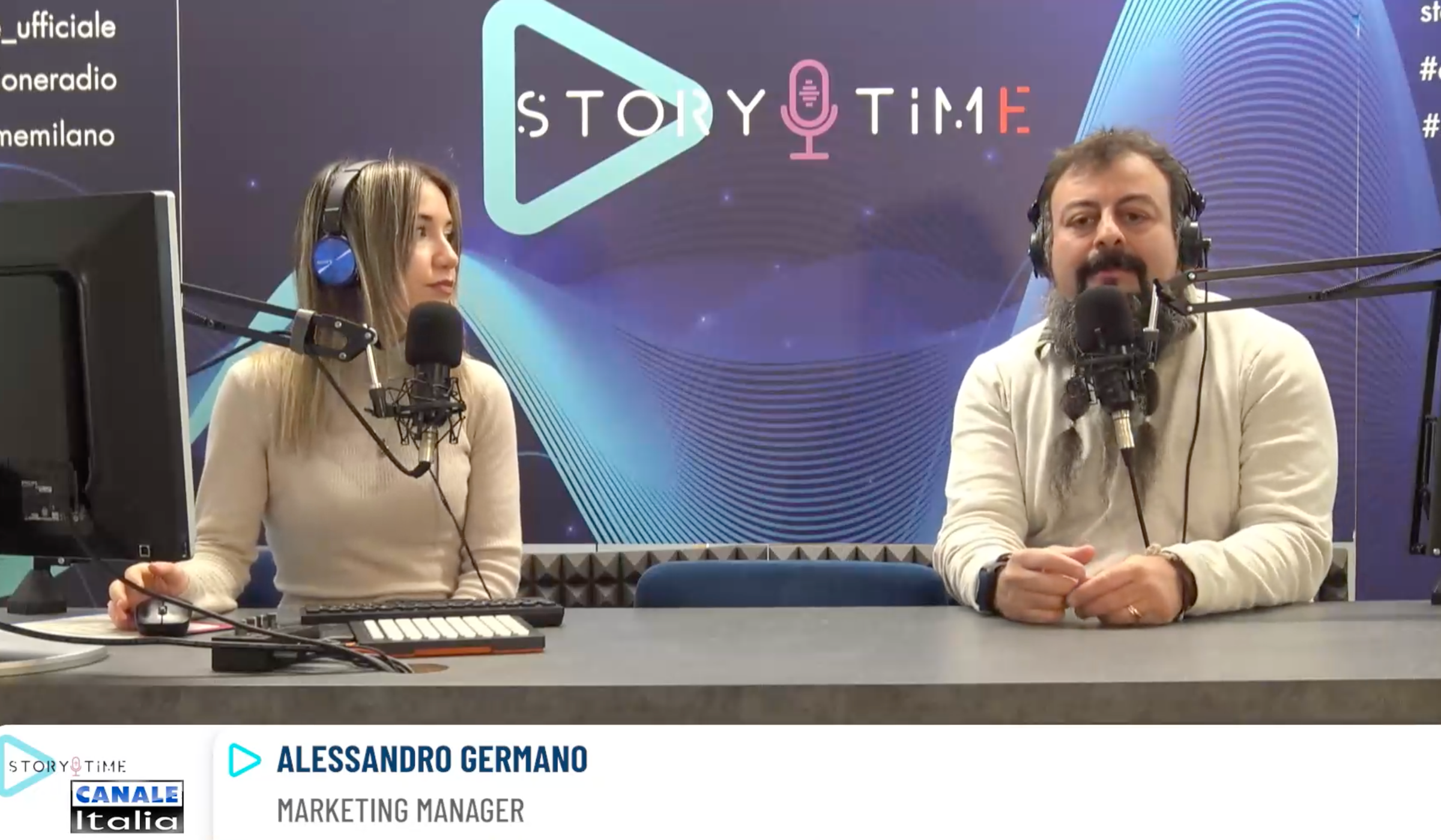 Immagine dall'intervista di Alessandro Germano ai microfoni di Radio Canale Italia